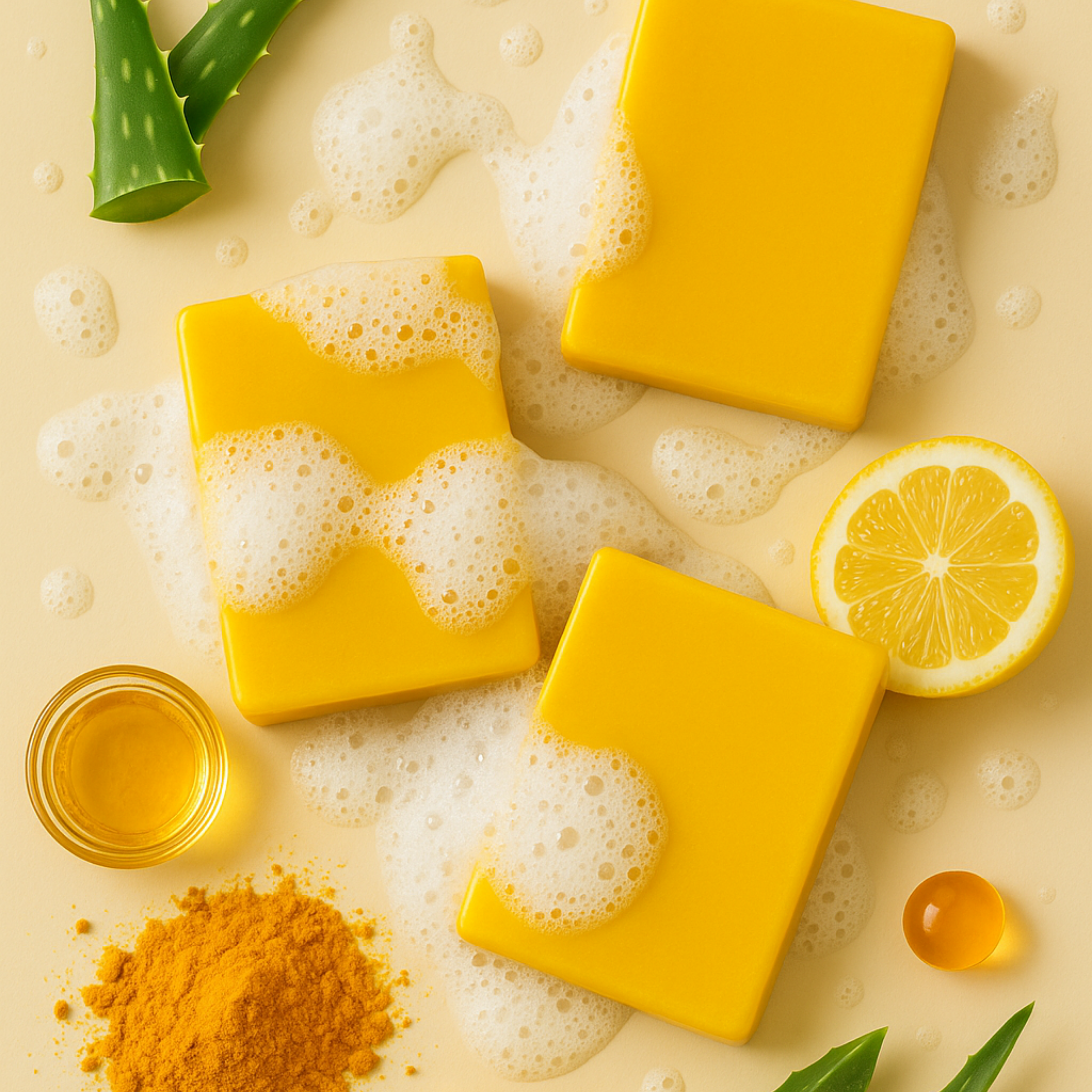Lemon Turmeric & Kojic Acid Brightening Soap
